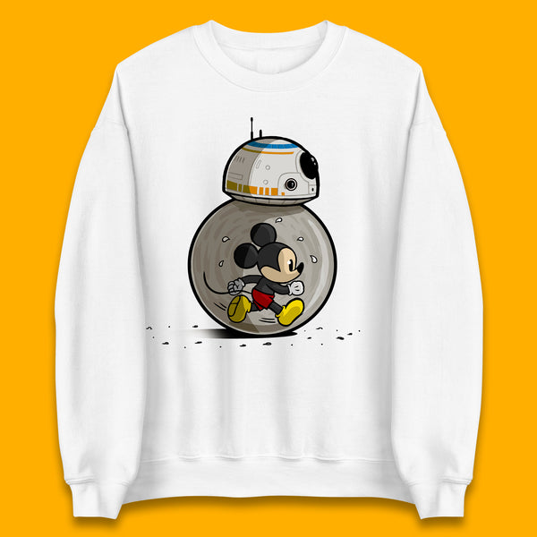 Disney Mickey Mouse BB-8 Funny Star Wars BB8 Running Mickey Disney Trip Star Wars 46th Anniversary Unisex Sweatshirt