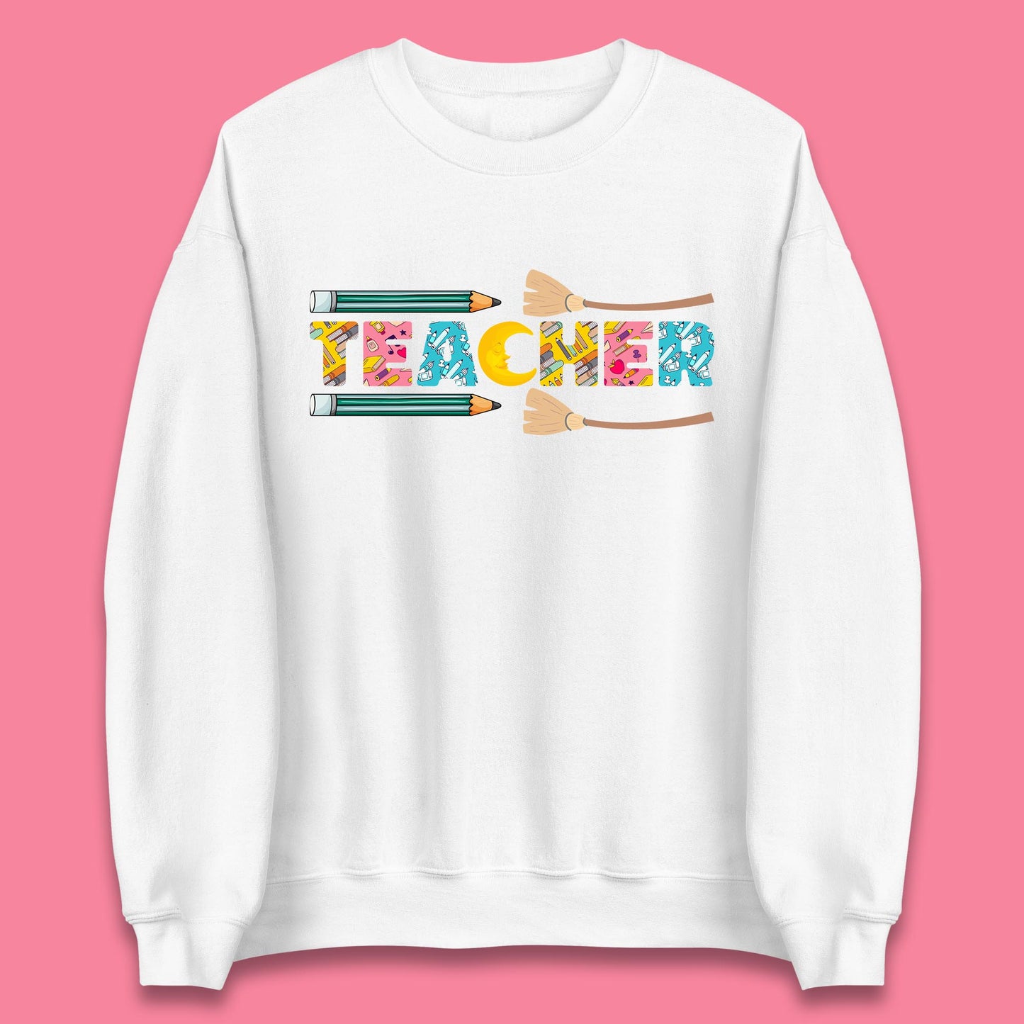 Halloween Teacher Spooky Teacher Ghost Halloween School Unisex Sweatshirt