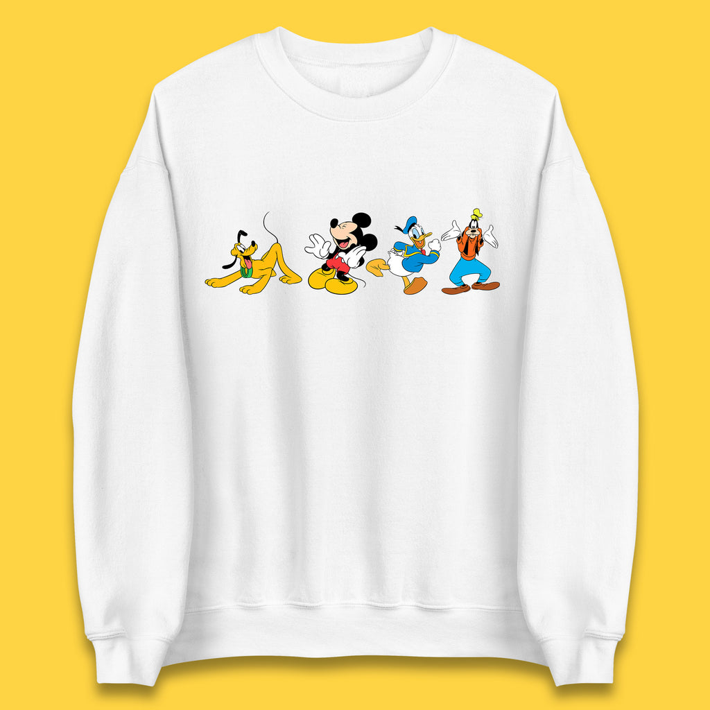 Mickey And Friends Mickey Mouse Daisy Duck Pluto Goofy Donald Duck Disney Group Disney Best Friends Unisex Sweatshirt