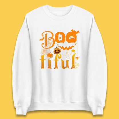 Bootiful Halloween Ghost Funny Boo Ghost Scary Spooky Season Unisex Sweatshirt