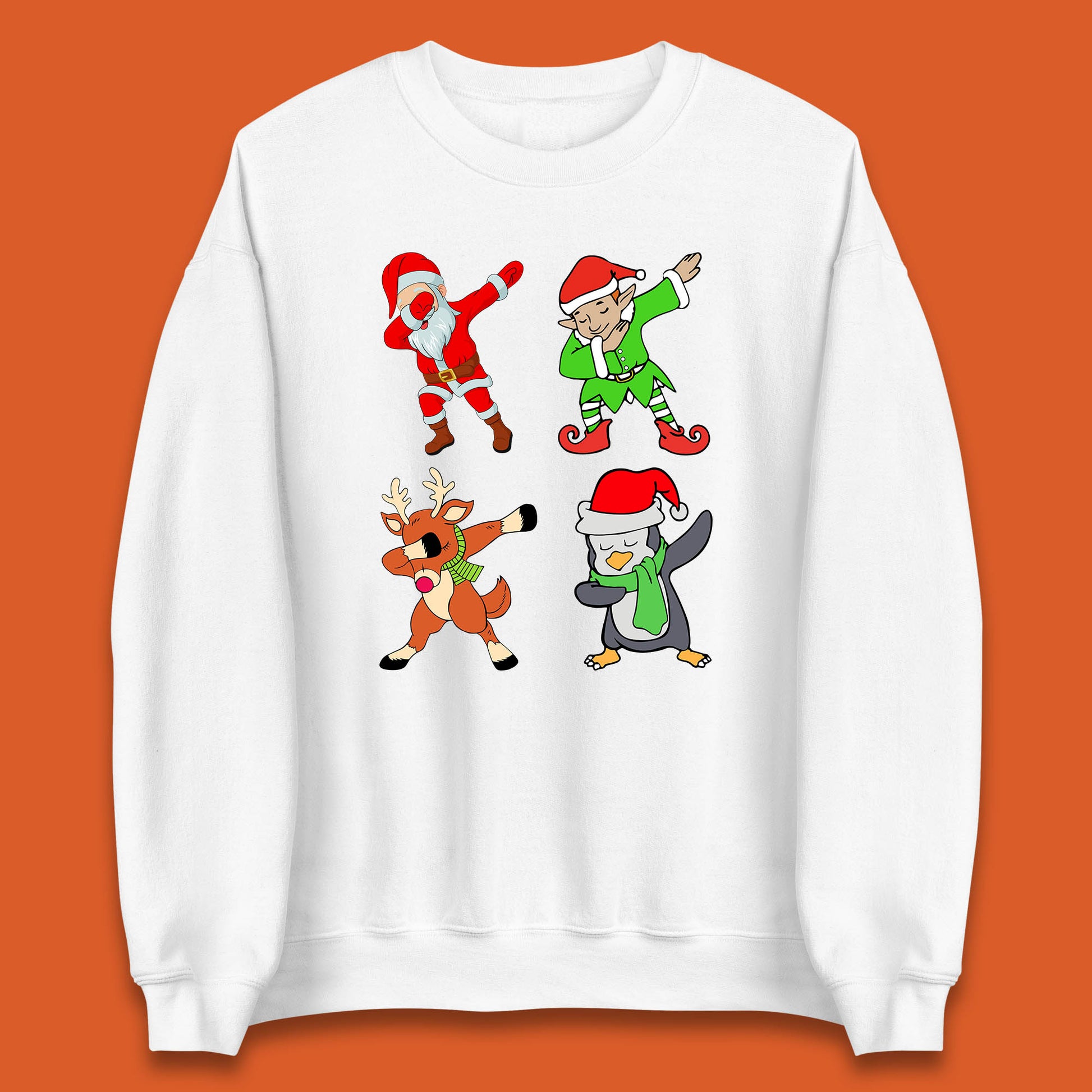 santa claus & friends dabbing sweatshirt