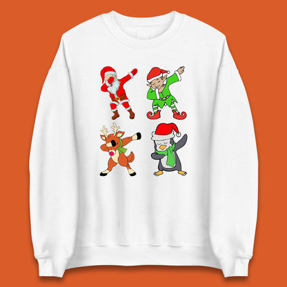 santa claus & friends dabbing sweatshirt