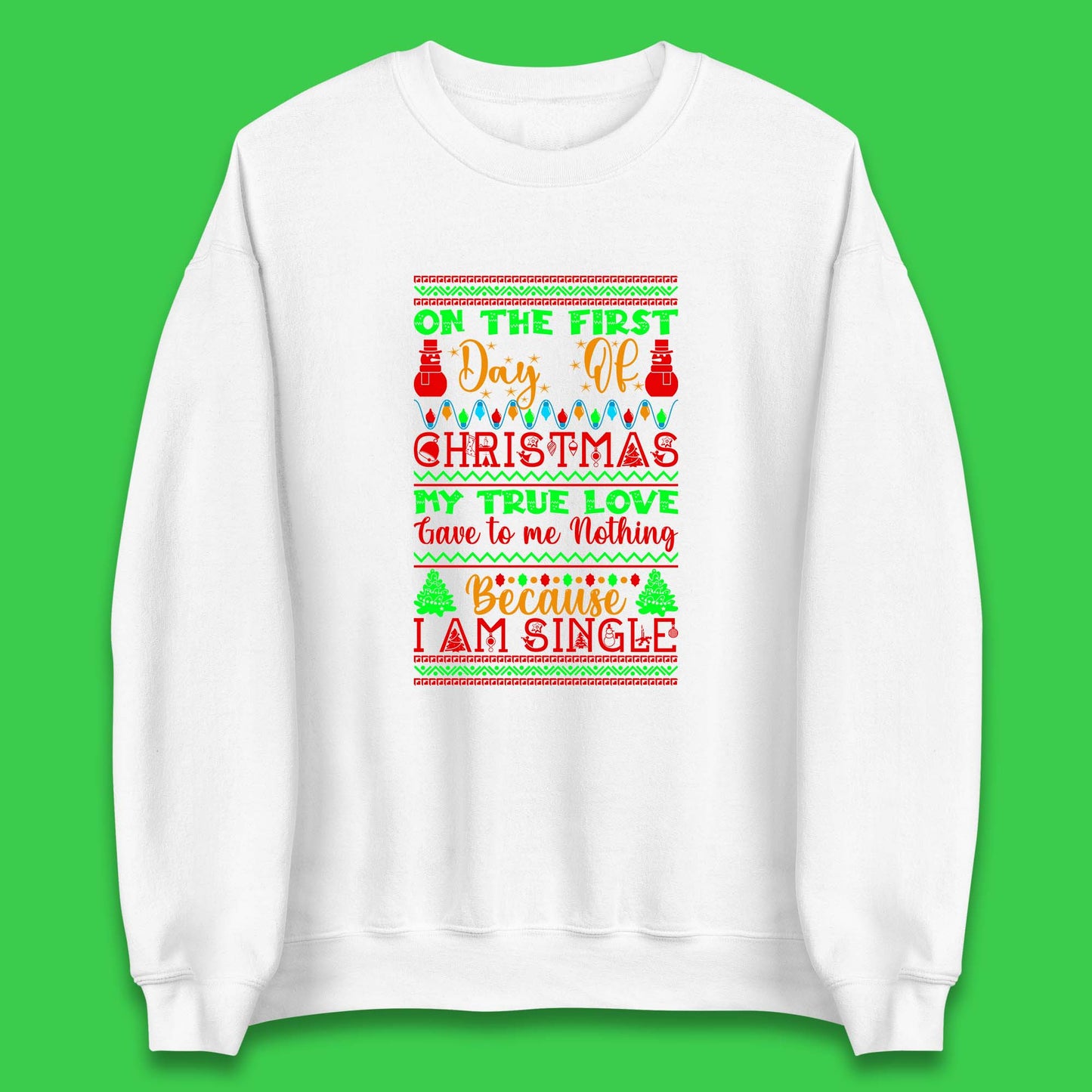 christmas single quote sweatshirt