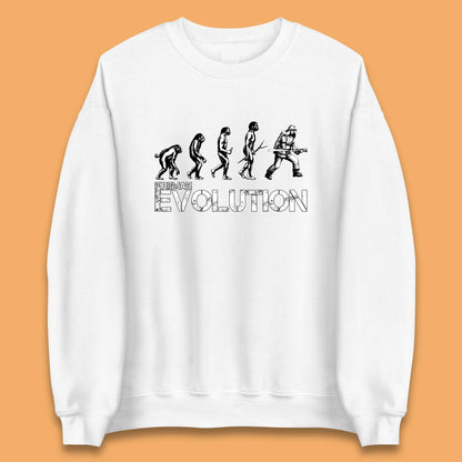 Fireman Evolution Funny Fire Brigade Service Firefighter Unisex Sweatshirt