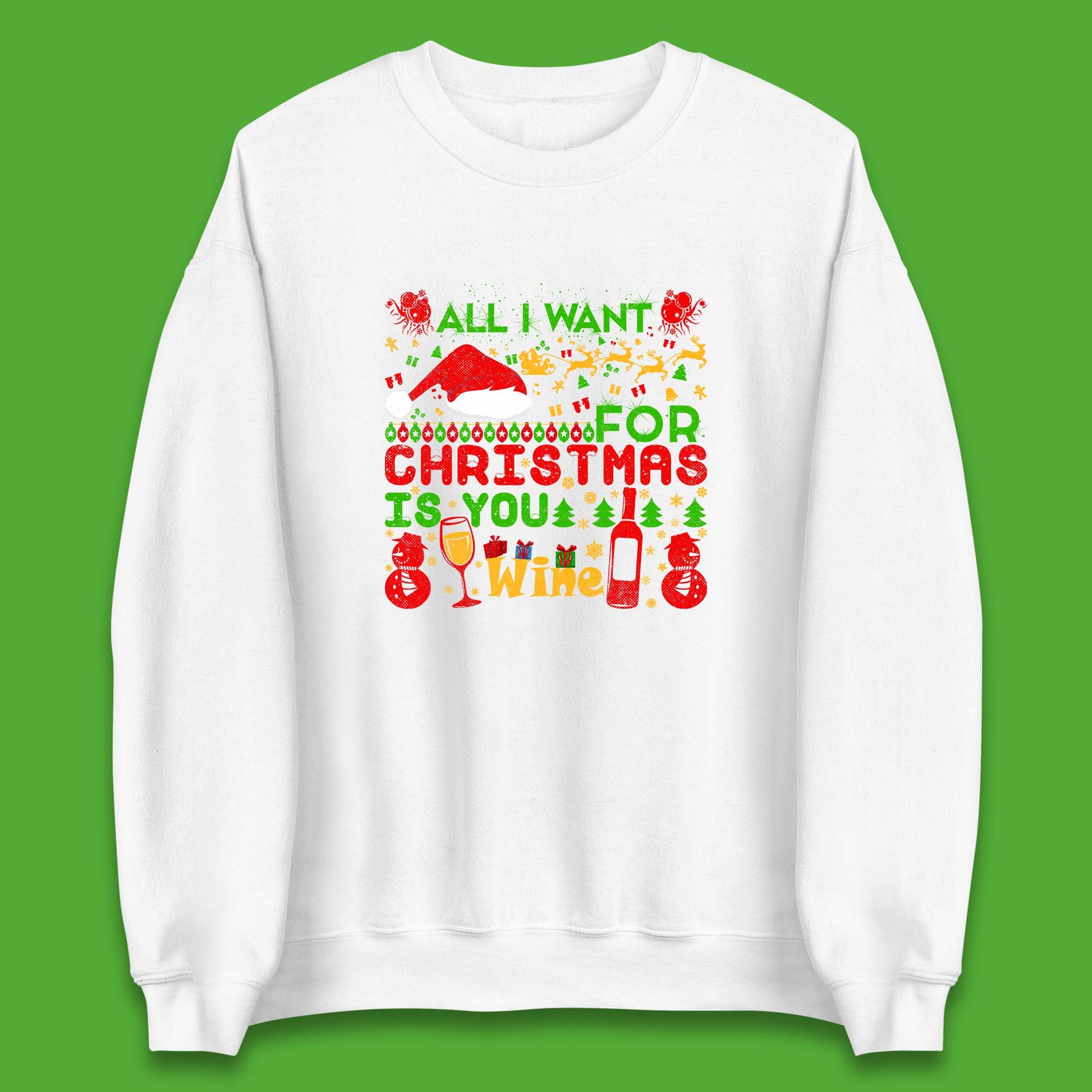 christmas wine sweatshirt