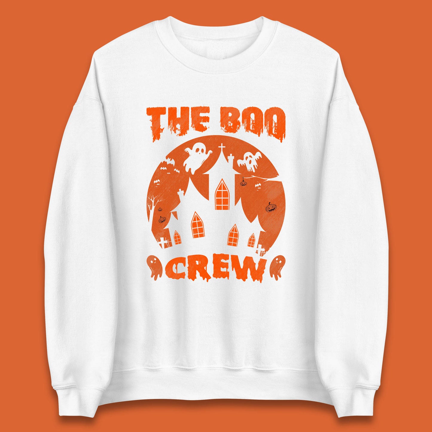 The Boo Crew Halloween Boo Squad Matching Costume Haunted House Horror Boo Ghost Unisex Sweatshirt