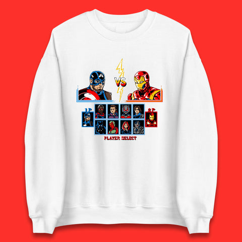 Captain America VS Iron Man Marvel Avengers Superheros Movie Character Panther Widow Thor Unisex Sweatshirt