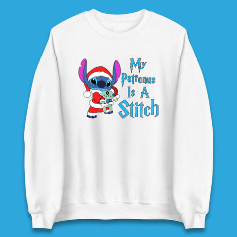 My Patronus Is A Stitch Disney Christmas Santa Stitch And Scrump Xmas Lilo And Stitch Unisex Sweatshirt