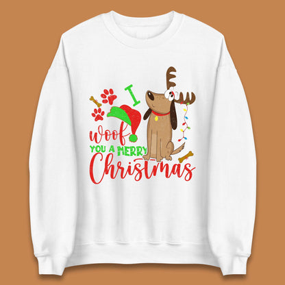 I Woof You A Merry Christmas Unisex Sweatshirt