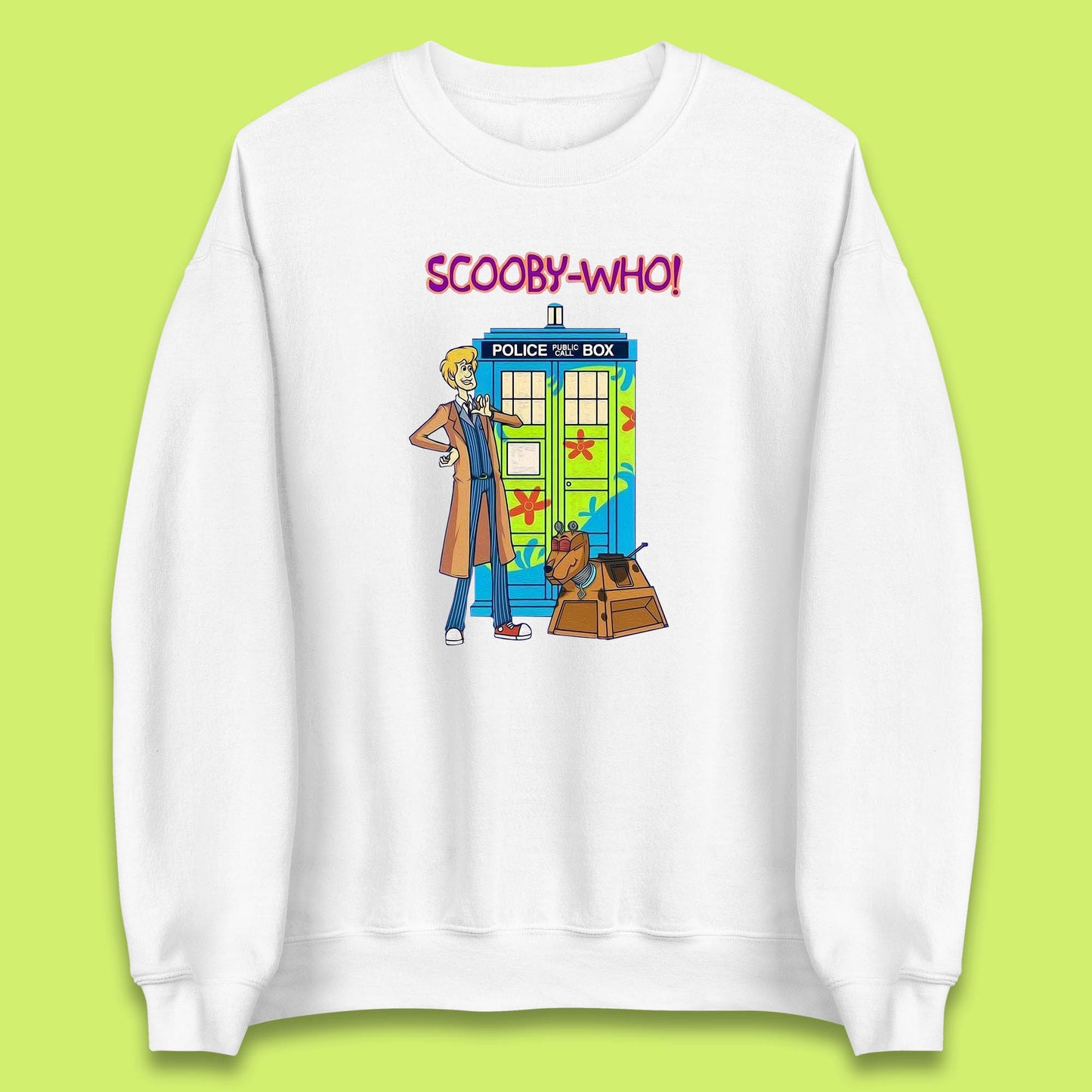 Scooby-Who Police Public Call Box  Scooby-Doo Doctor Who Tardis Police Box Unisex Sweatshirt