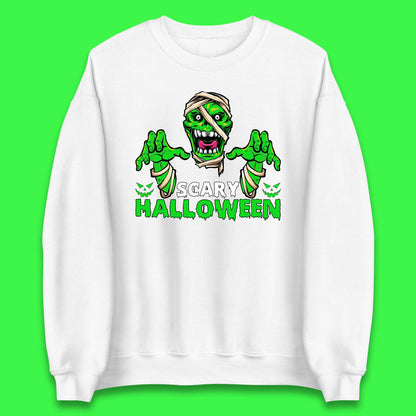 Scary Halloween Skull Zombie Mummy Horror Monster Zombie Hands Scary Vibes Unisex Sweatshirt
