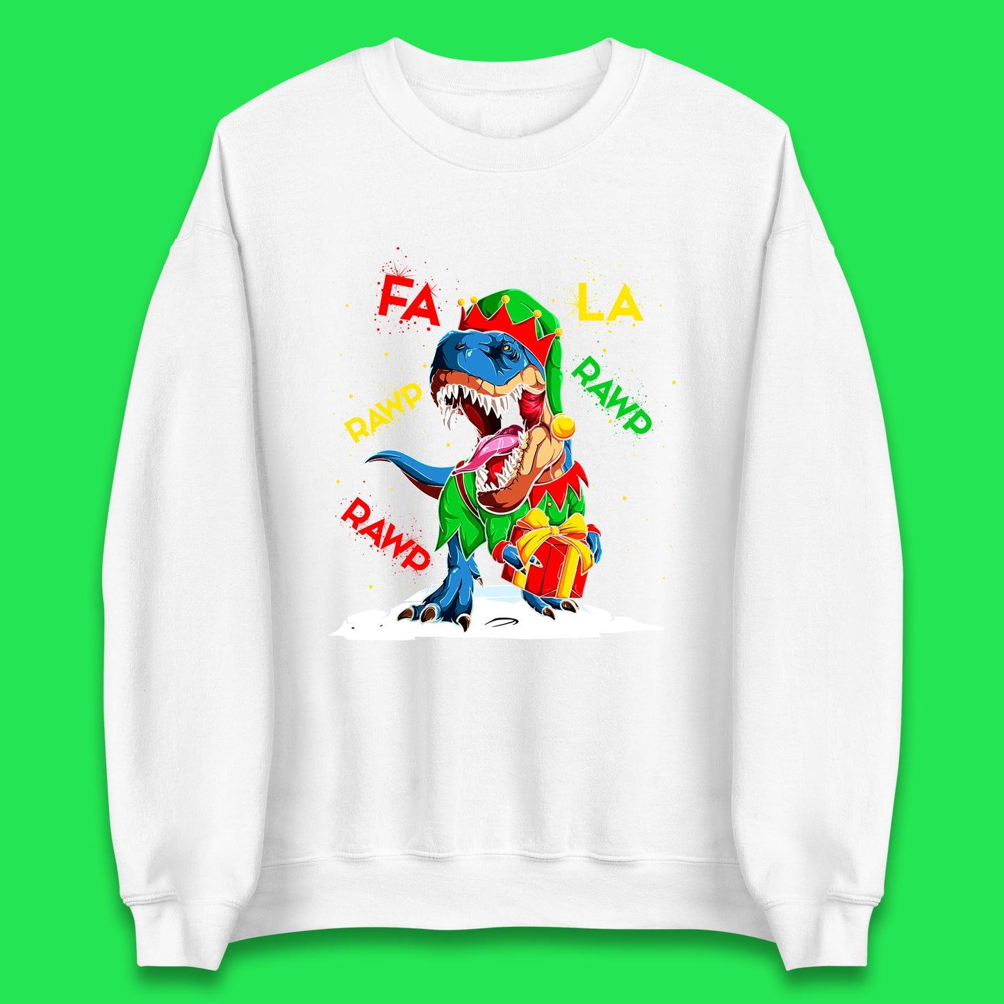 dinosaur christmas sweatshirt
