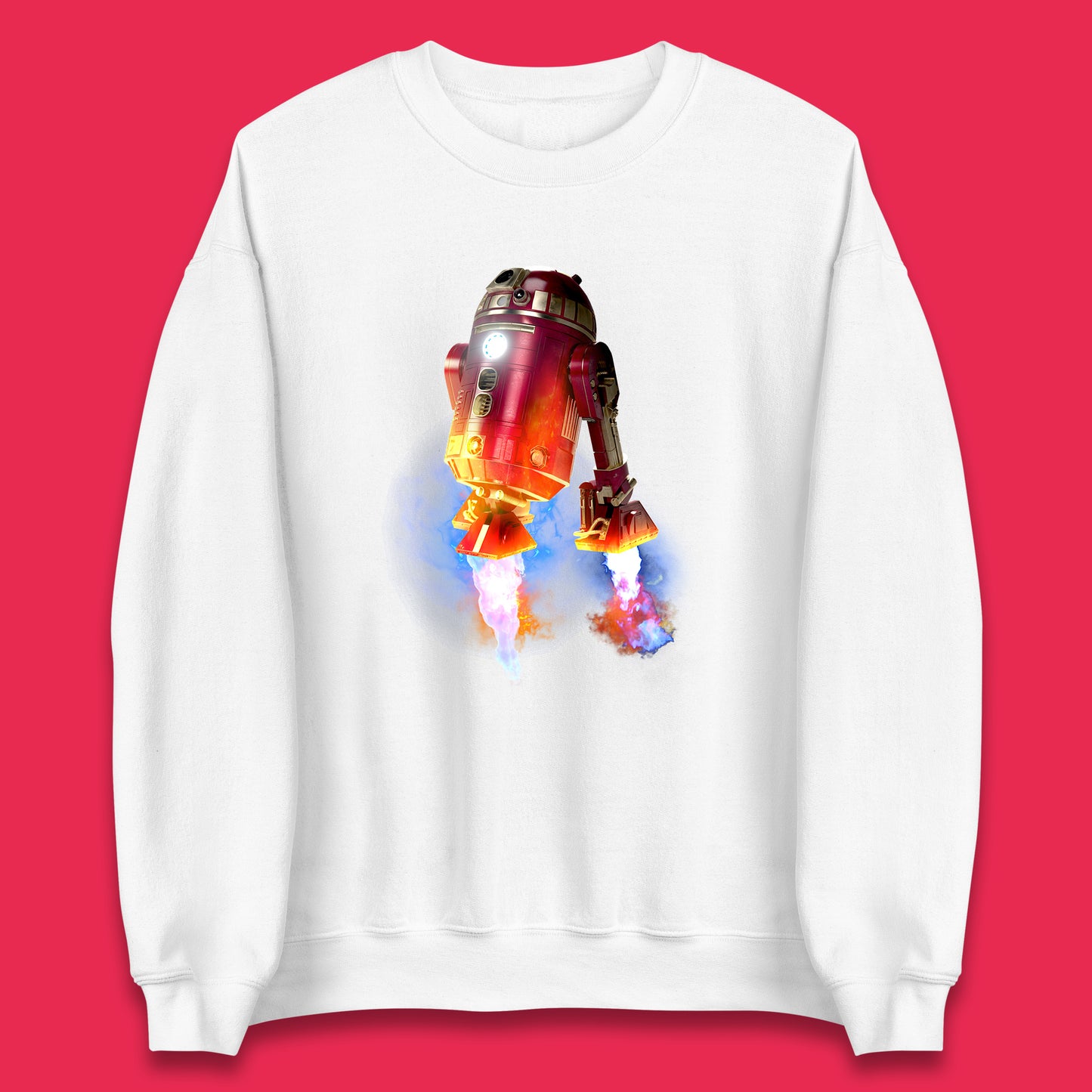 R2-D2 Ready To Fly Iron Man Spoof Sci-fi Action Adventure Movie Character  Star Wars 46th Anniversary Unisex Sweatshirt
