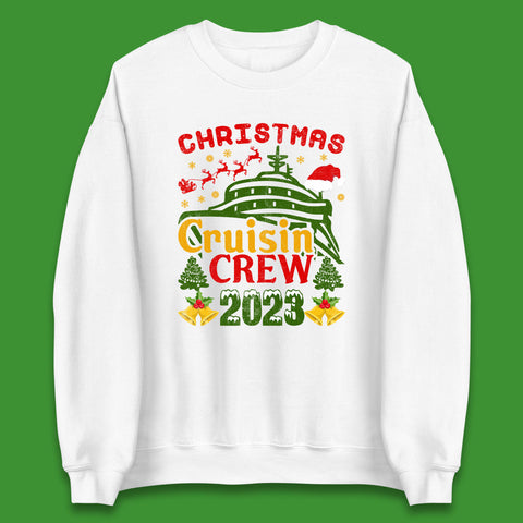 Christmas Cruisin Crew 2023 Xmas Cruise Vacation Cruising Squad Unisex Sweatshirt