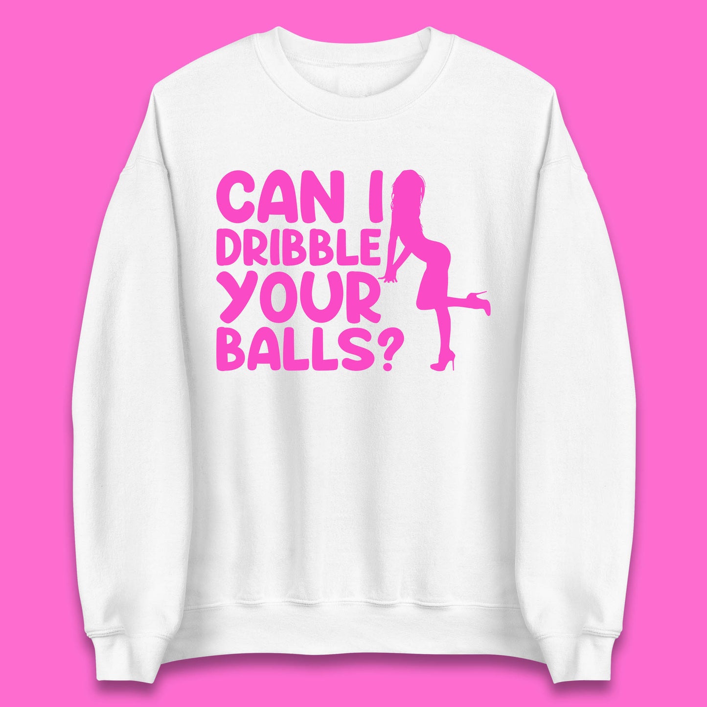 Can I Dribble You Balls? Offensive Adult Humor Gift Unisex Sweatshirt