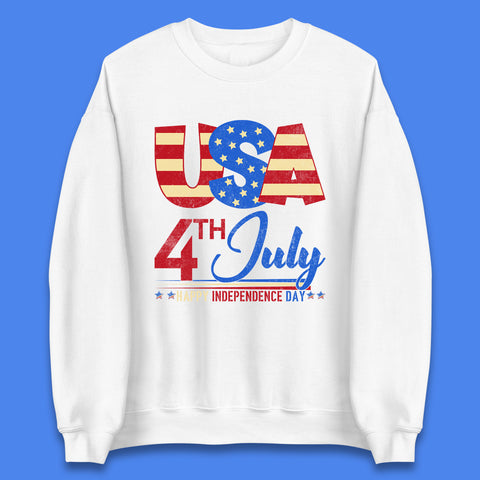 USA 4th July Happy Independence Day Celebration Patriotic Unisex Sweatshirt