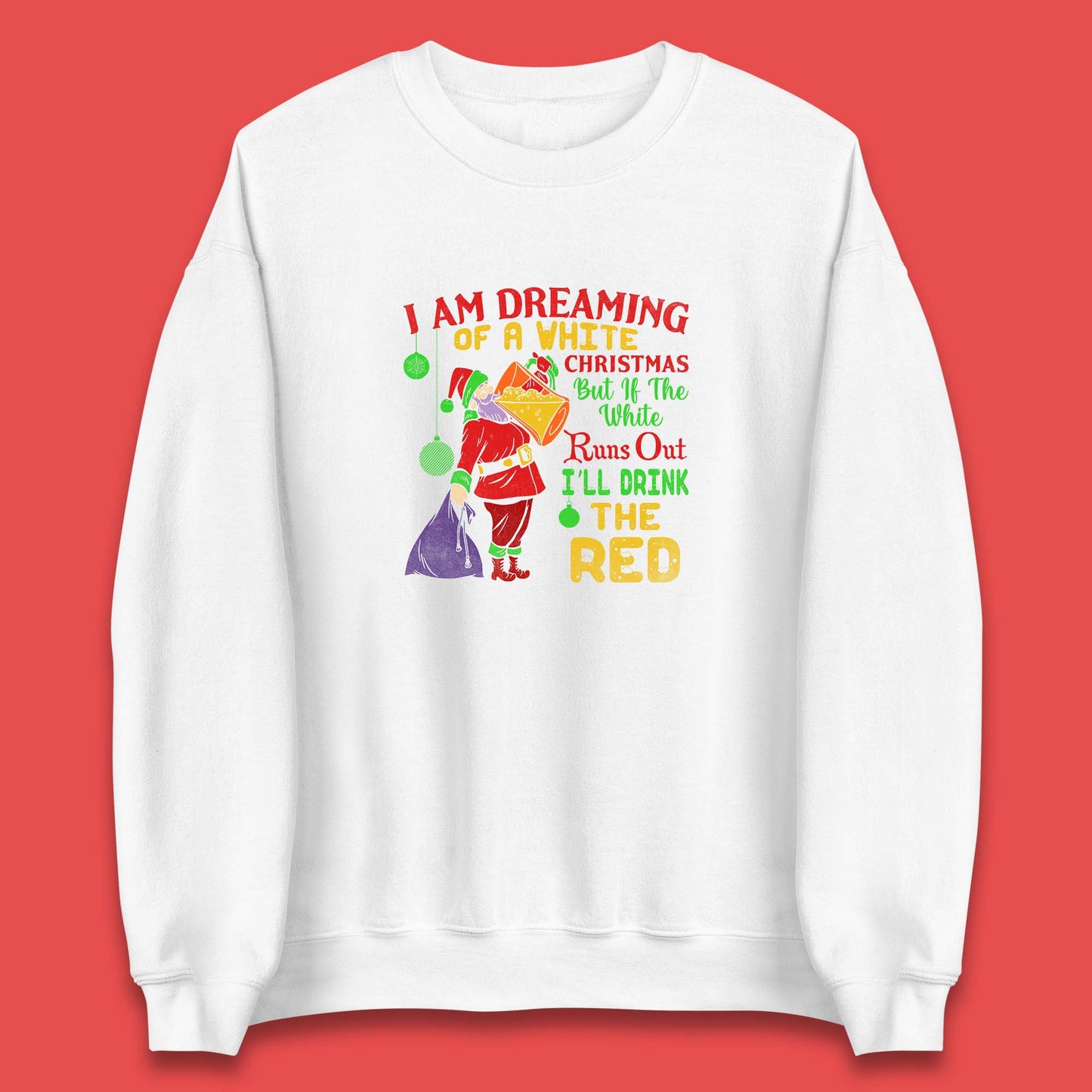 santa claus drinking sweatshirt