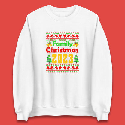 Family Christmas 2023 Holiday Winter Festive Christmas Trees Xmas Season Unisex Sweatshirt