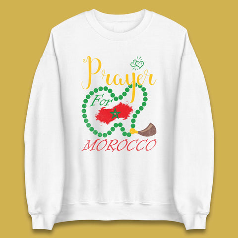 Prayer For Morocco Stay Strong Morocco Earthquake Support Unisex Sweatshirt