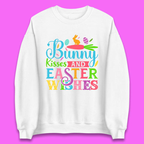 Bunny Kisses And Easter Wishes Unisex Sweatshirt