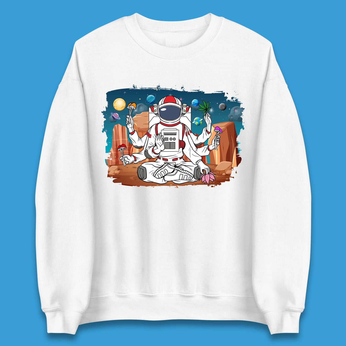 Meditating Astronaut Yoga Unisex Sweatshirt
