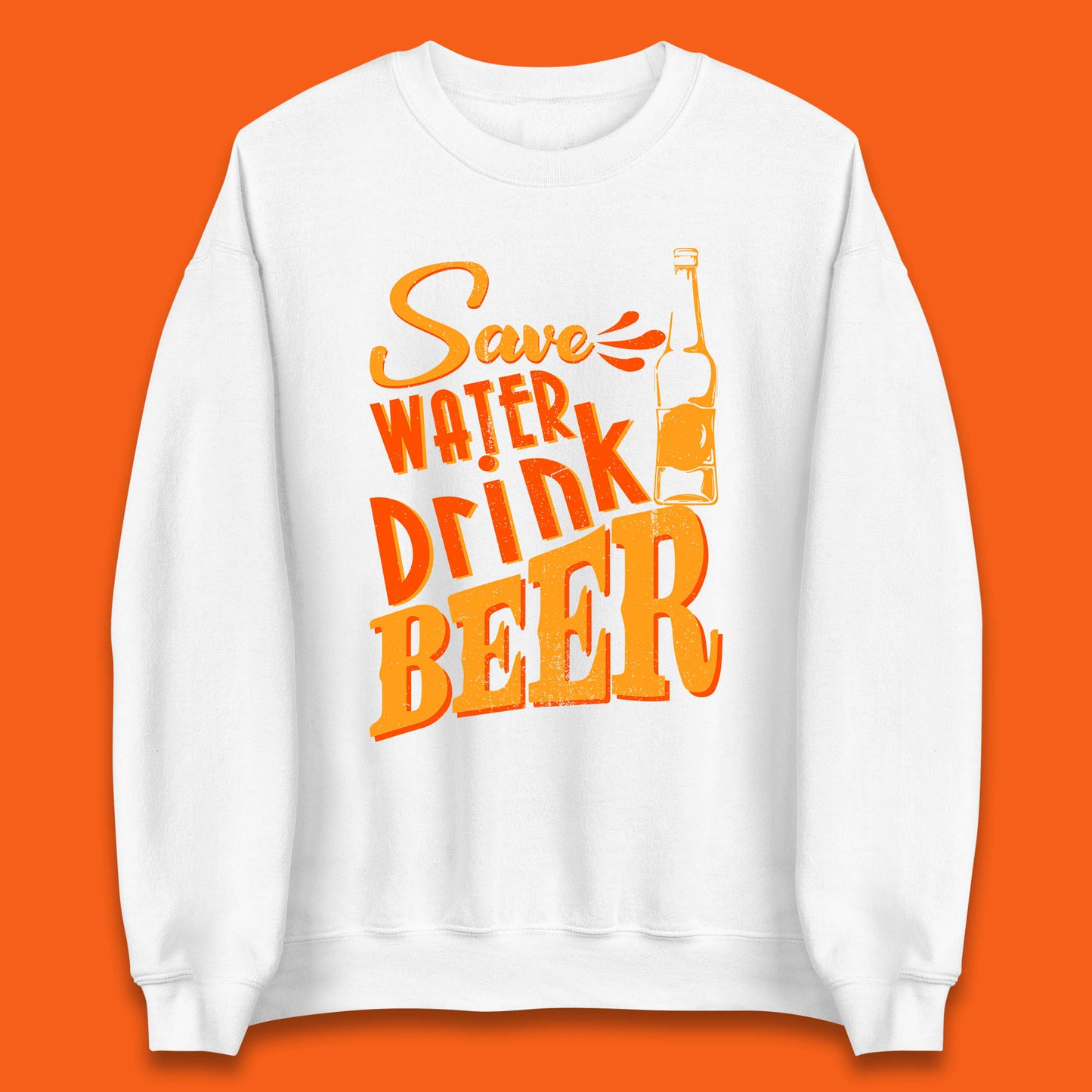 Save Water Drink Beer Halloween Horror Scary Beer Drinking Party Unisex Sweatshirt