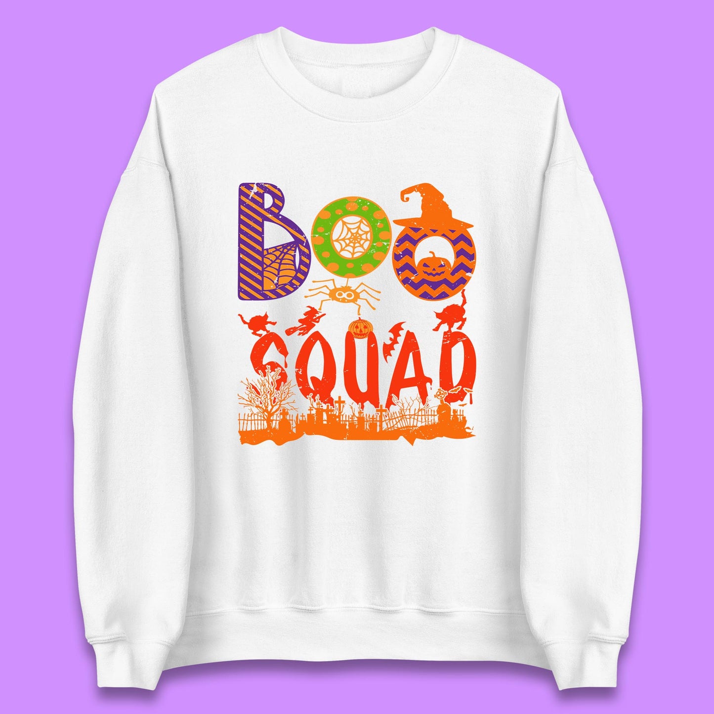 Boo Squad Halloween Matching Costume Horror Boo Crew Unisex Sweatshirt