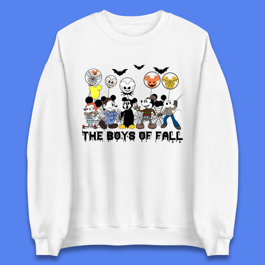 The Boys Of Fall Halloween Disney Mickey Mouse & Friends Horror Movie Characters Unisex Sweatshirt