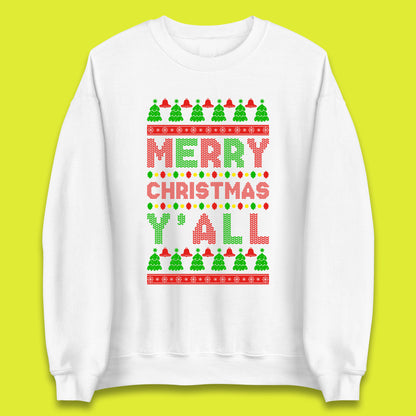 merry christmas y'all sweatshirt