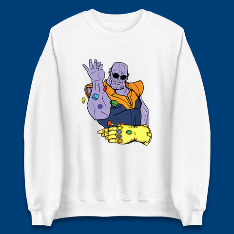 Thanos Infinity Stones Bae Avengers Infinity War Salt Bae Thanos Spoof Marvel Comics Infinity Gauntlet Unisex Sweatshirt