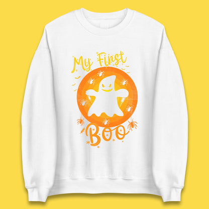 My First Boo Halloween Funny Boo Ghost Horror Scary Creepy Season Unisex Sweatshirt