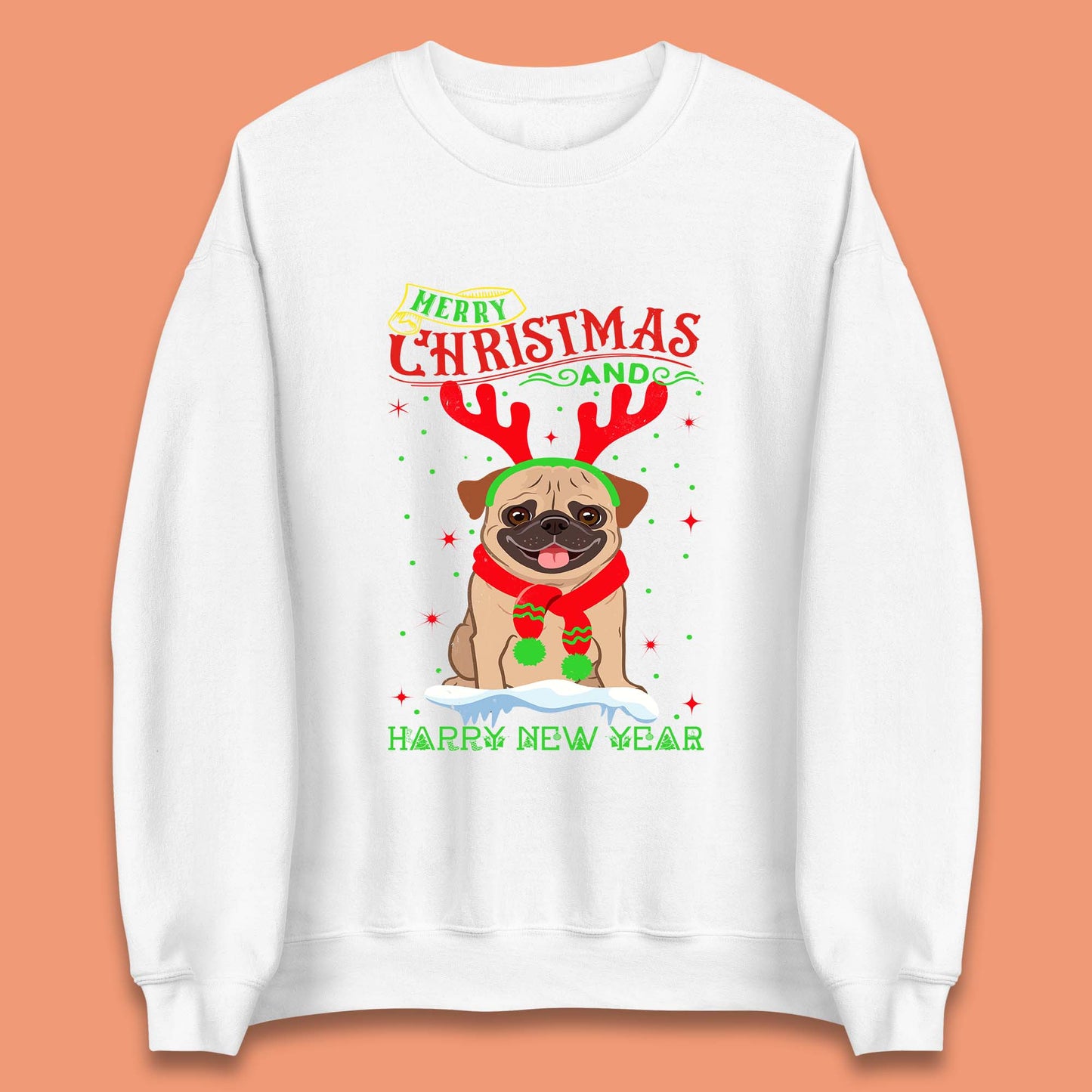 christmas pug dog sweatshirt