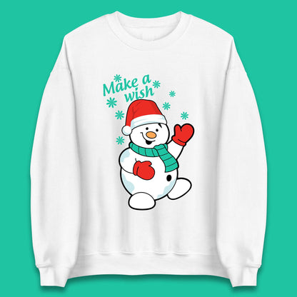Make A Wish Snowman Christmas Unisex Sweatshirt