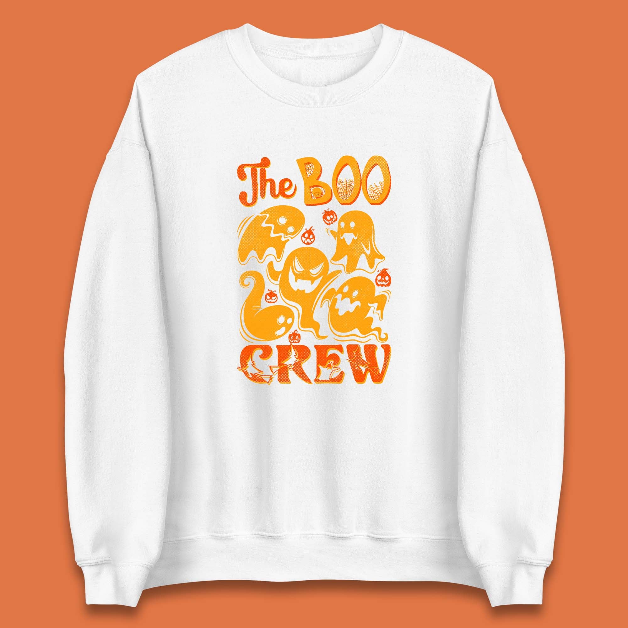 The Boo Crew Halloween Horror Scary Boo Ghost Squad Spooky Vibes Unisex Sweatshirt
