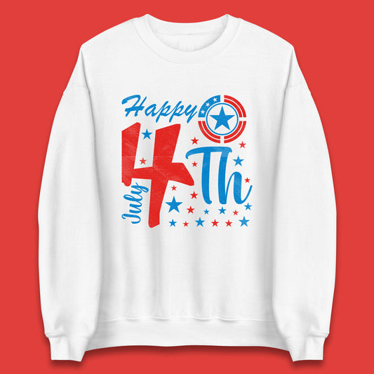 Happy 4th July United States Of America Independence Day Patriotic Celebration Fourth Of July Unisex Sweatshirt