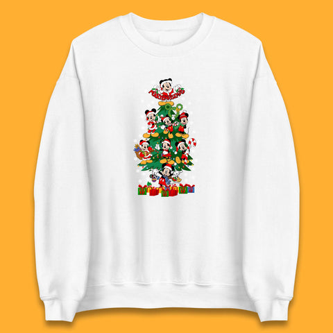 Merry Christmas Disney Mickey Mouse Christmas Tree Xmas Disney World Trip Unisex Sweatshirt