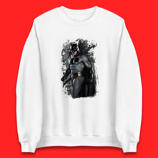 DC Comics Batman Superhero Movie Character Batman Emblem Costume Grunge Affect Unisex Sweatshirt