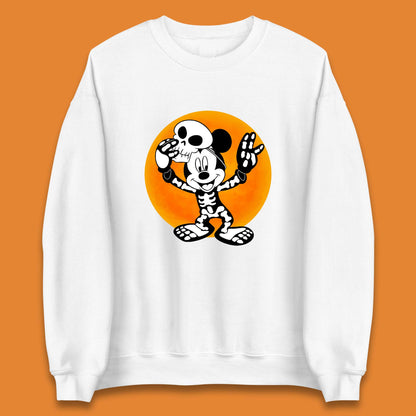 Disney Halloween Mickey Mouse Skelton Costume Disney World Horror Scary Disneyland Trip Unisex Sweatshirt