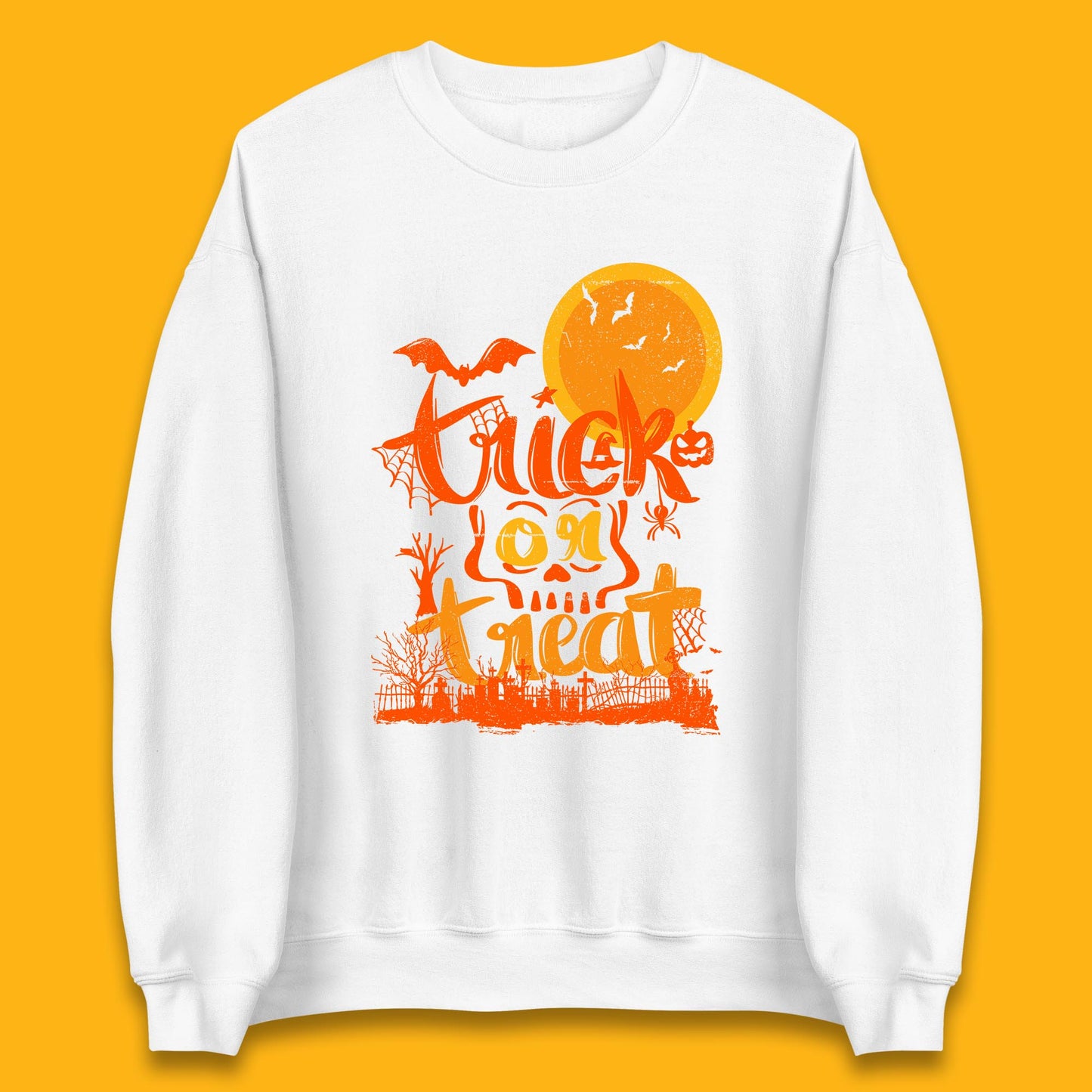 Trick Or Treat Happy Halloween Horror Scary Spooky Season Halloween Vibes Unisex Sweatshirt