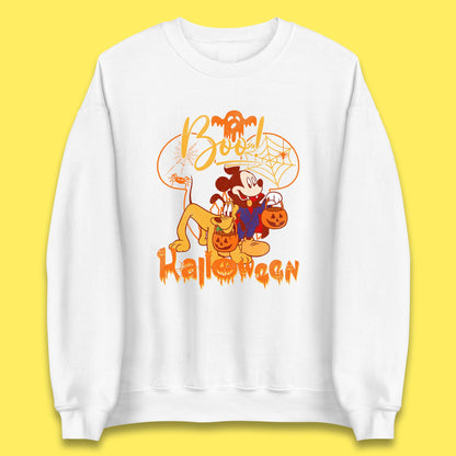 Boo Halloween Mickey Mouse And Pluto Friends Disney Halloween Disneyland Trip Unisex Sweatshirt