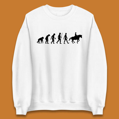Horse Riding Evolution Equestrian Horse Racing Jockey Unisex Sweatshirt