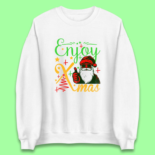 santa claus thumbs up christmas sweatshirt