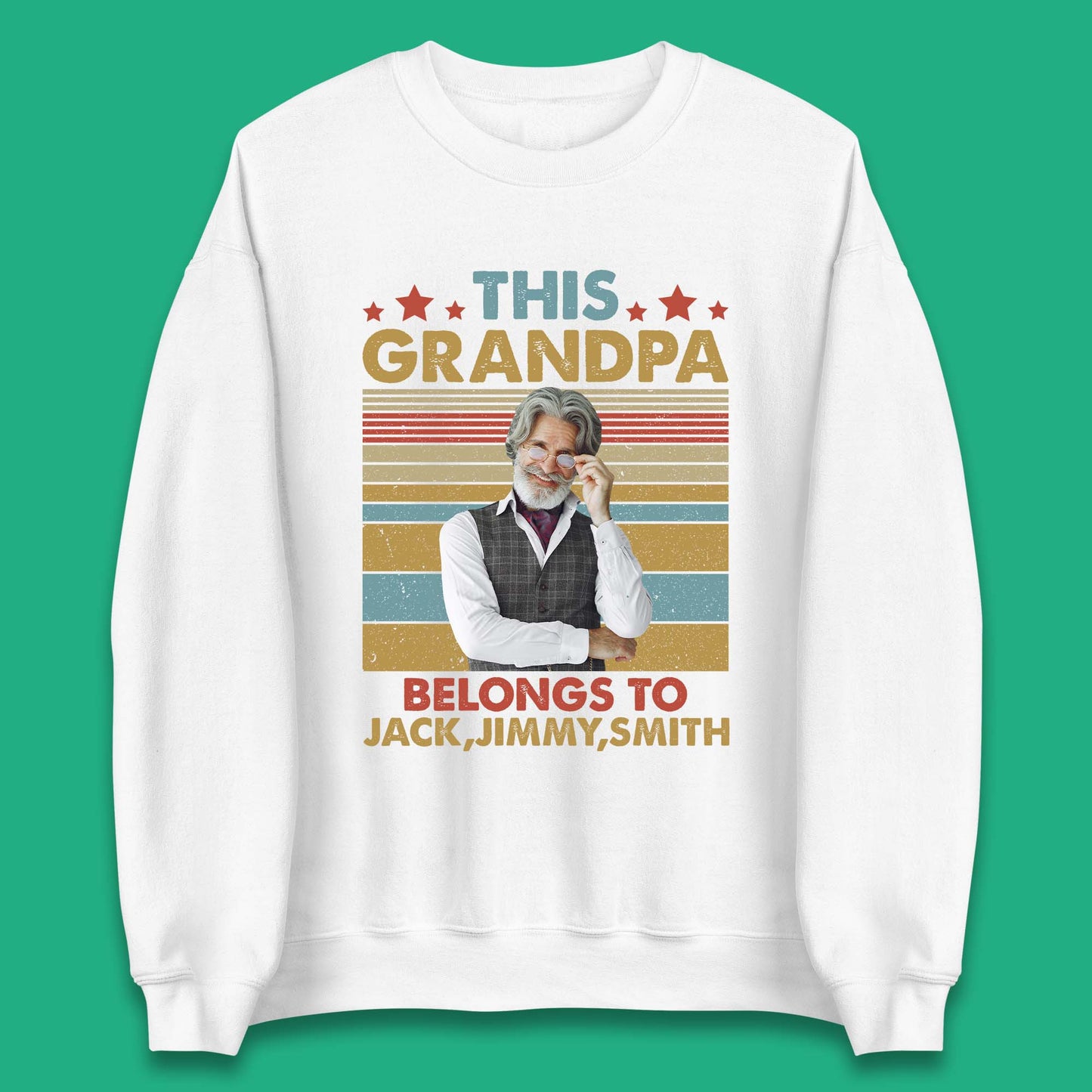 Personalised This Grandpa Belongs To Unisex Sweatshirt