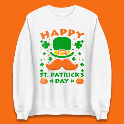 Leprechaun Hat & Ginger Mustache Unisex Sweatshirt