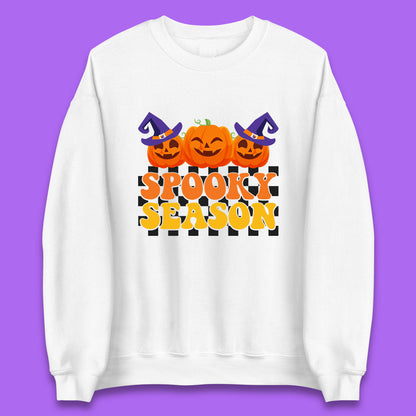 Spooky Season Halloween Jack-O-Lantern Pumpkins Spooky Vibes Unisex Sweatshirt