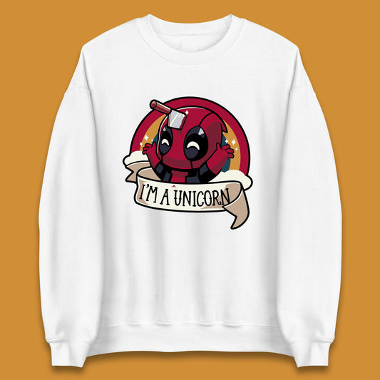I'm A Unicorn Funny Deadpool Rainbow Colors Marvel Avengers Superhero Fictional Character Unisex Sweatshirt