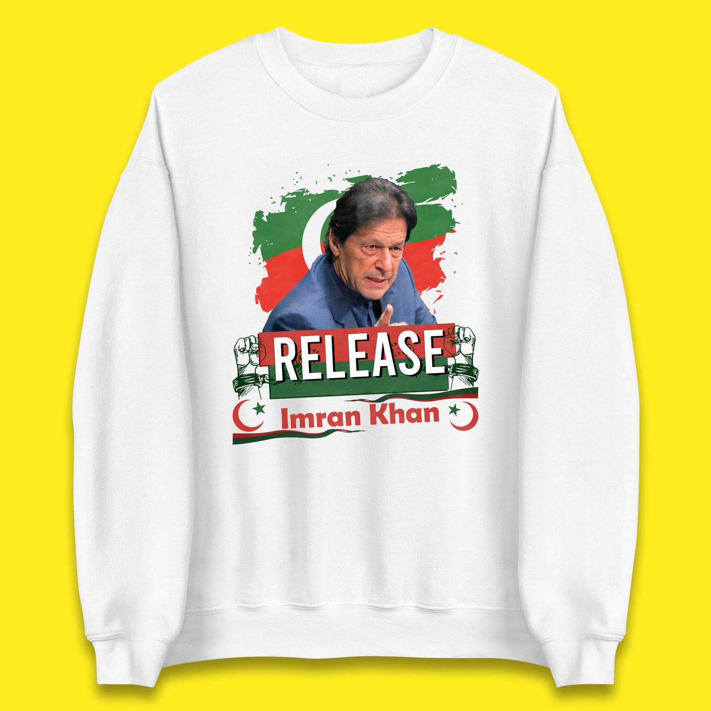 Release Imran Khan Prisoner No 804 Nation Stand With Imran Khan Pakistan Behind You Skipper Unisex Sweatshirt
