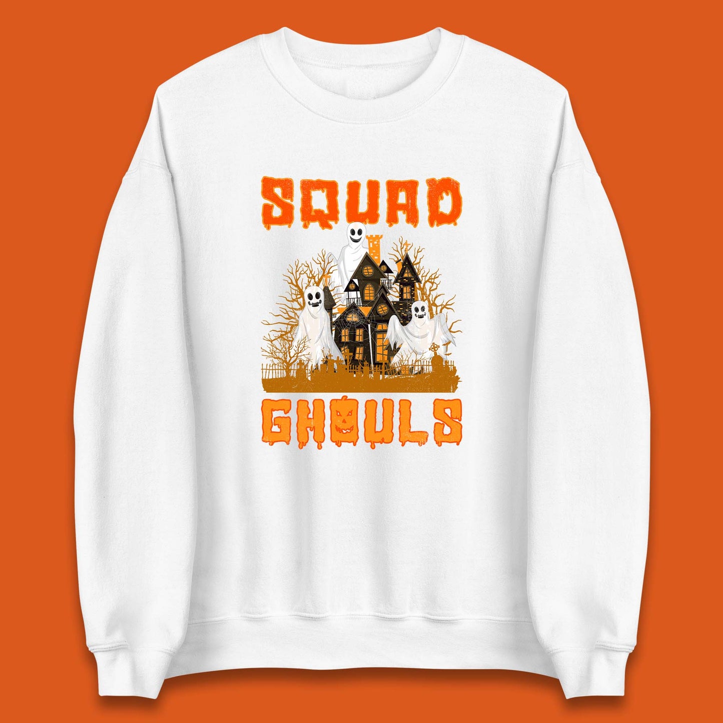 Squad Ghouls Halloween Boo Ghost Horror Scary Haunted House Unisex Sweatshirt