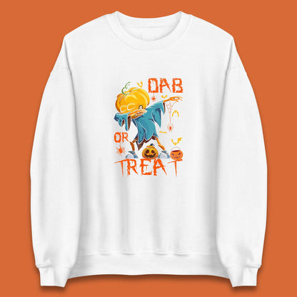 Dab Or Treat Scarecrow Dabs Halloween Dabbing Dance Horror Scary Unisex Sweatshirt