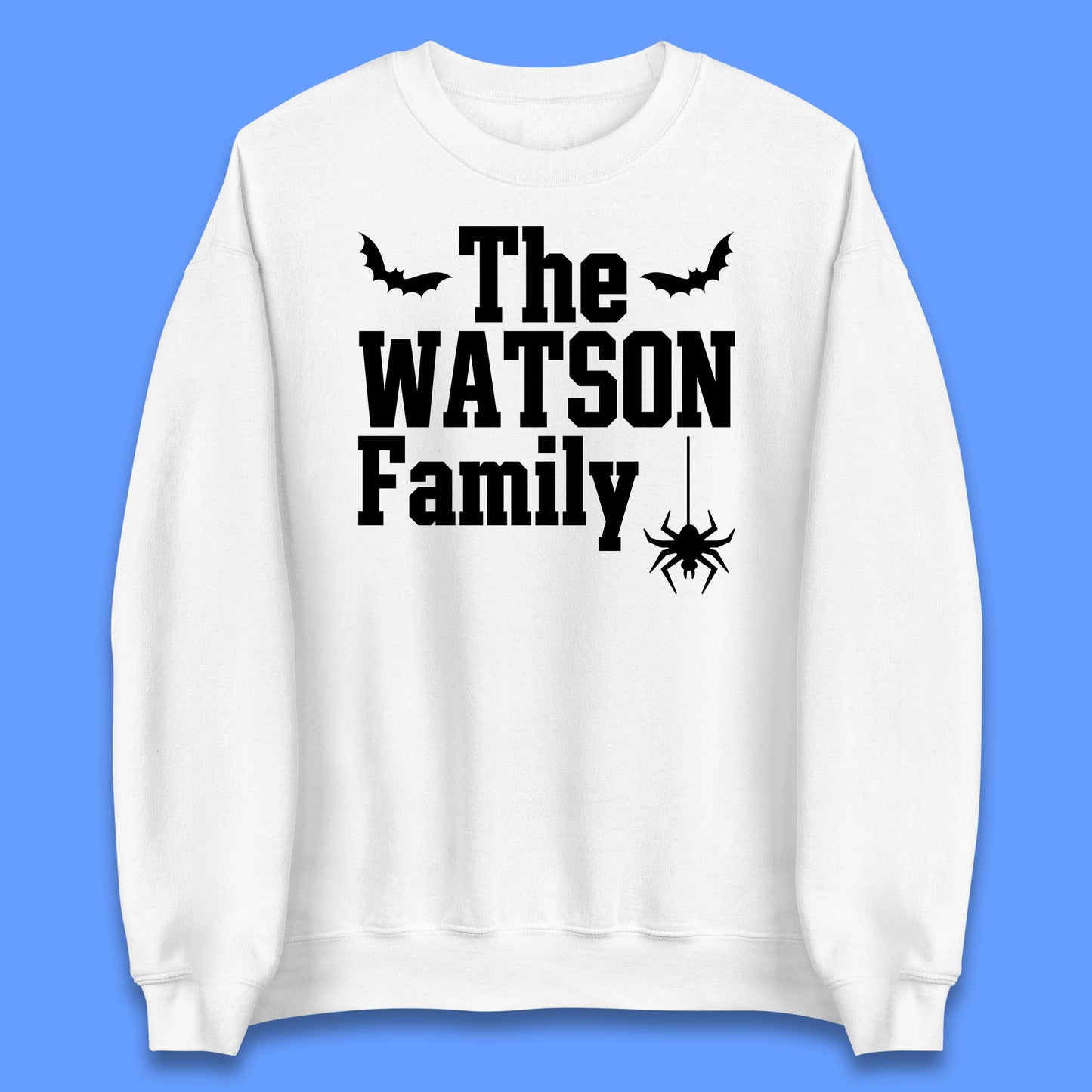 Personalised Halloween Family Your Name Horror Scary Spooky Matching Costume Unisex Sweatshirt